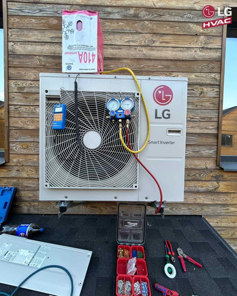 встановлення зовнішнього блоку кондиціонера LG Дніпро
