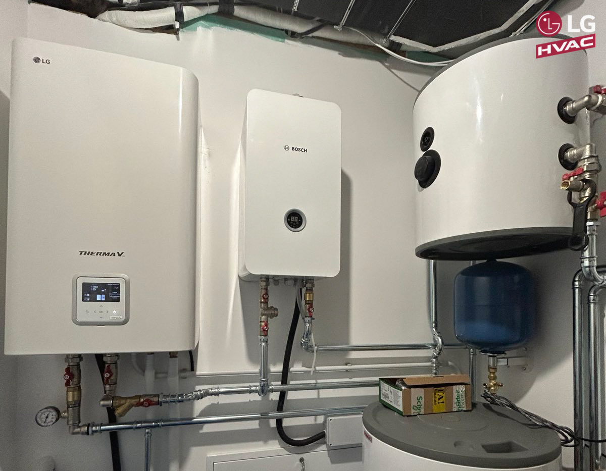 Встановлення теплового насоса LG Therma V 9 кВт у квартирі в Дніпрі