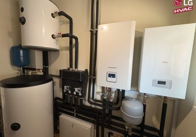 Монтаж теплового насоса LG Therma V 16 кВт для будинку 200 м² у Дніпрі